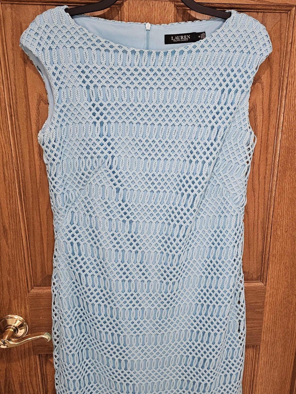 Ralph Lauren Light Blue Crochet Mini Dress